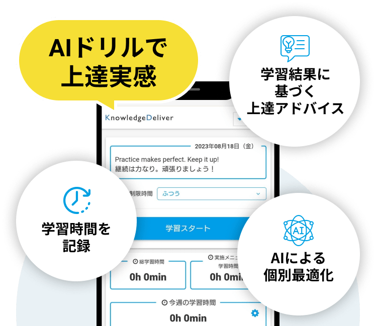 AIドリルで上達実感のイメージ