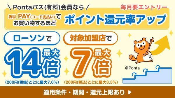 au PAY（コード支払い）でお買い物するほどポイント還元率アップ