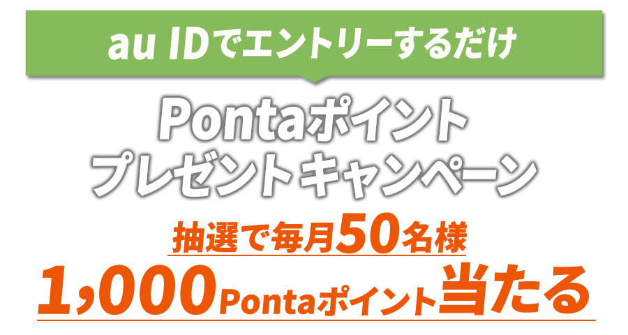 Pontaポイントプレゼントキャンペーン抽選で毎月50名様に1000Pontaポイント当たる