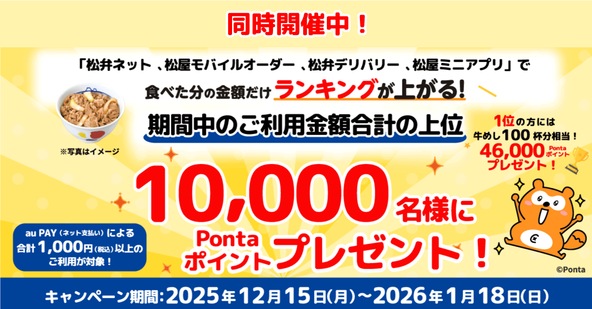 松屋ランキング施策LP
