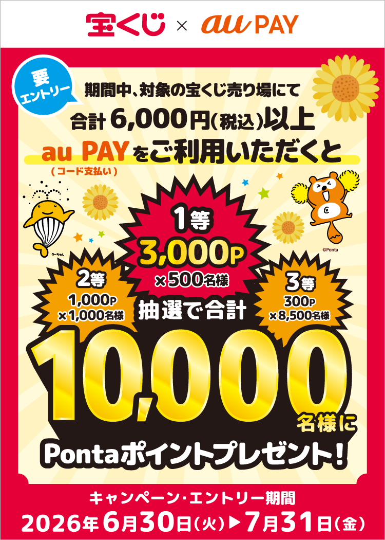 宝くじ × au PAY キャンペーン